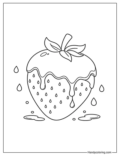 Strawberry with Dripping Chocolate
