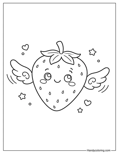 Strawberry with Small Wings