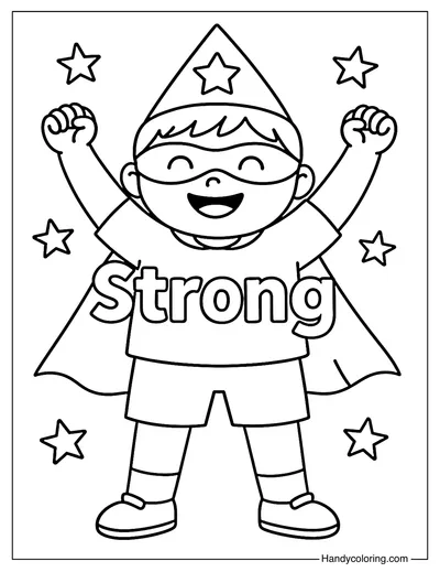 Strong Coloring Page Printable