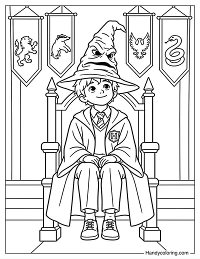 Student Wearing the Sorting Hat