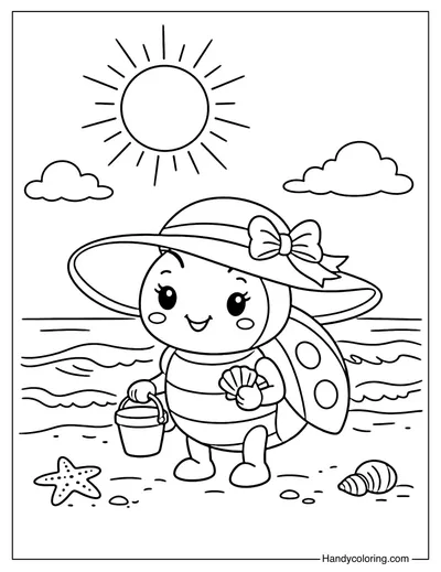 Summer Beach Ladybug