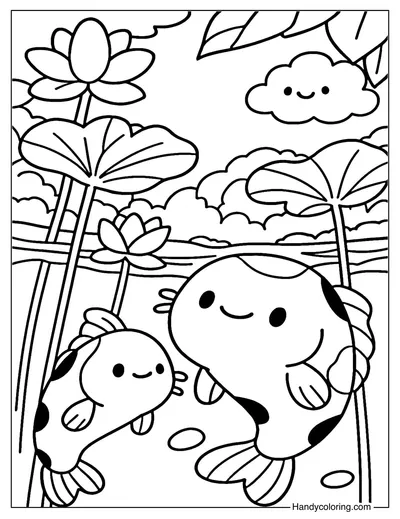 Summer Lotus Girl Coloring Page