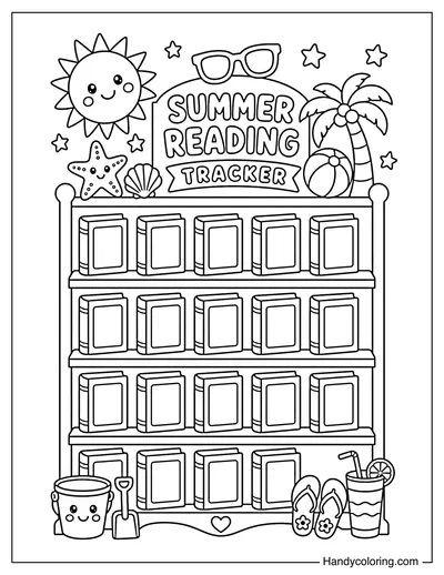 Summer Reading Bookshelf Tracker