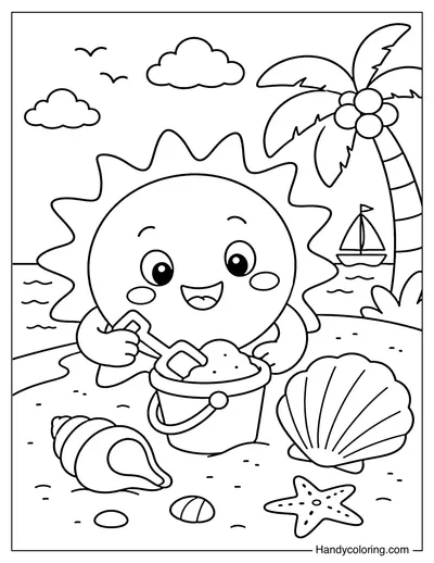 Sun Playing at the Beach