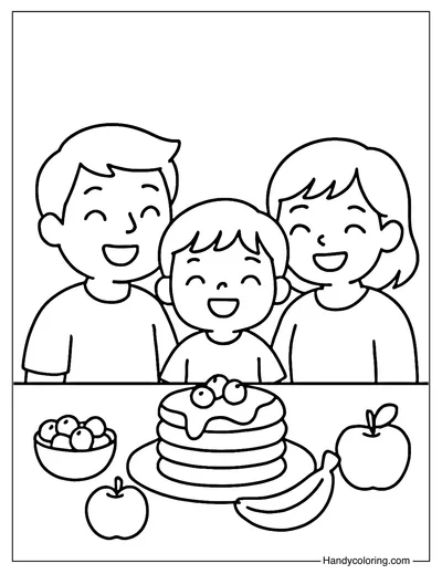 Sunday Breakfast Coloring Page