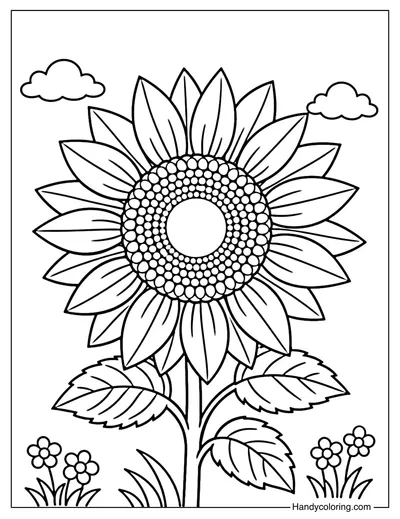 Sunflower Coloring Page