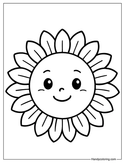 Sunflower Sun Fusion Coloring Sheet