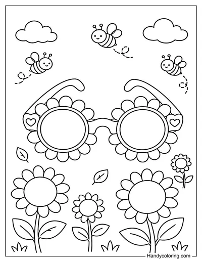 Sunflower Sunglasses on Bee Garden