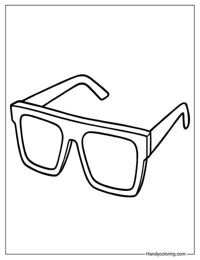 Sunglasses from the 1980s Coloring Page