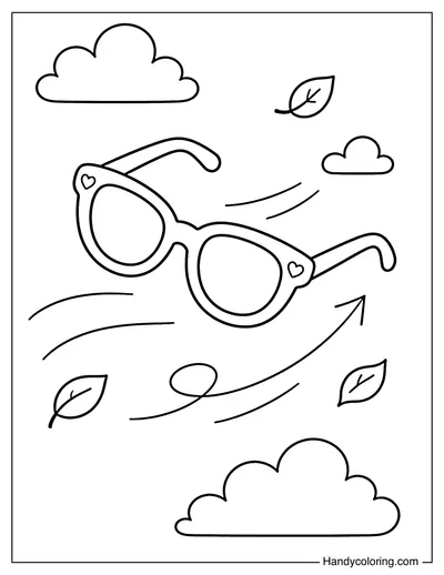 Sunglasses in Falling Wind Motion