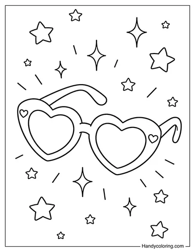 Sunglasses with Tiny Stars and Sparkles