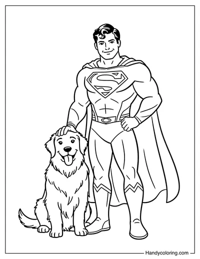 Superman And Cute Dog