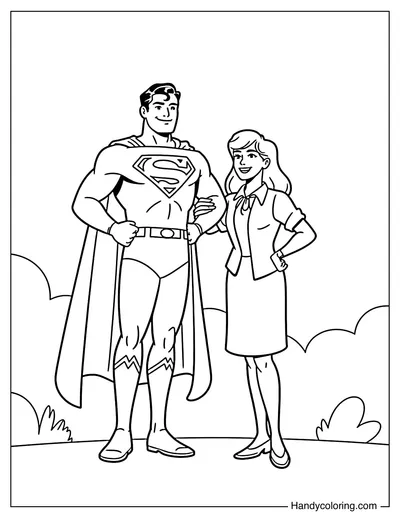 Superman And Lois Lane Smiling Happily