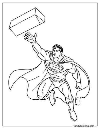 Superman Catching A Falling Box