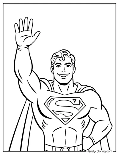 Superman Half Body Smiling Big