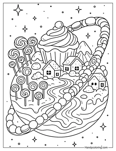 Sweet Harmony Orbit Coloring Page