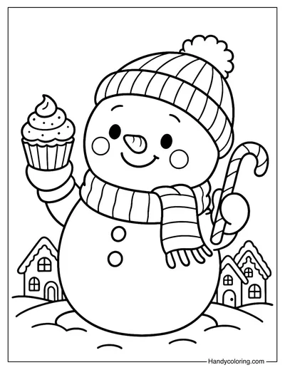 Sweet Snowman Coloring Page