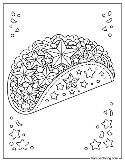 Taco with Sparkling Stars