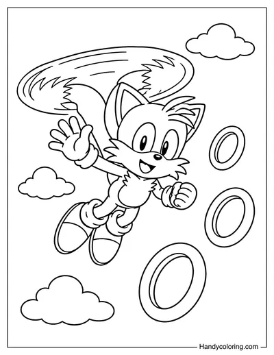 Tails Flying with Twin Tails