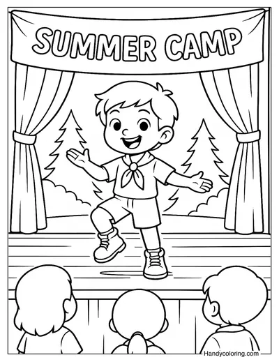 Talent Show Night Coloring Page