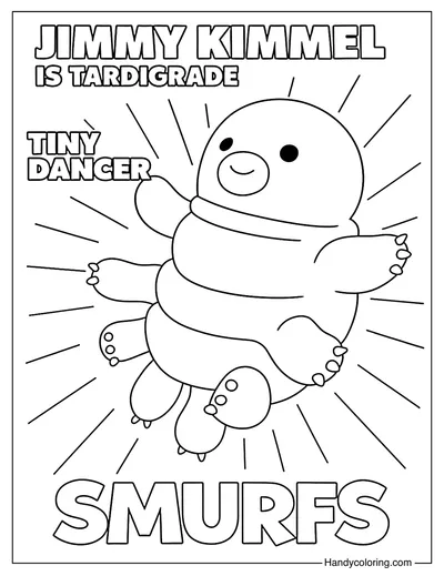 Tardigrade Smurfs Movie Coloring Page