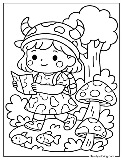 Taurus Forest Explorer Coloring Page