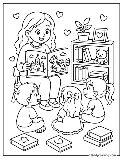 Teacher Reading a Storybook to Students