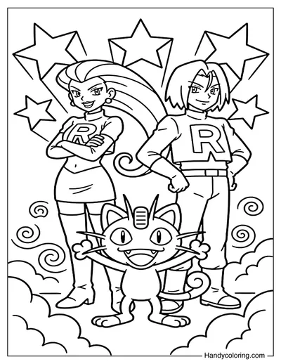Team Rocket Jessie, James and Meowth