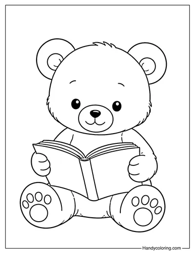 Teddy Bear Reading Book