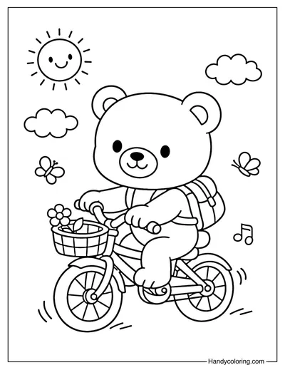 Teddy Bear Riding Bike