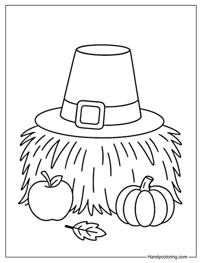 Thanksgiving Hat Coloring Page