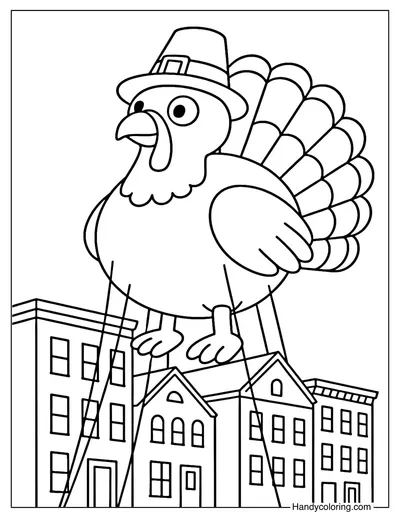 Thanksgiving Parade Coloring Page