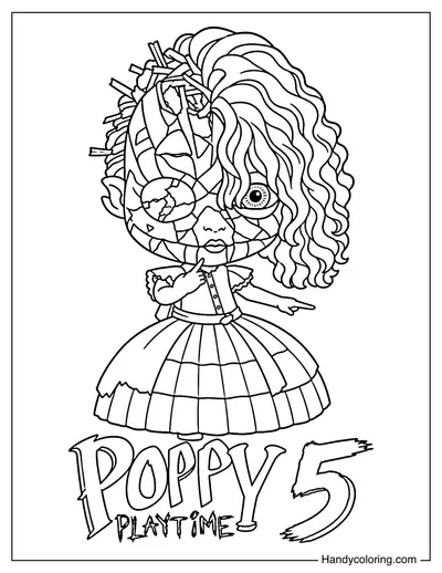 The Broken Poppy from Poppy Playtime 5