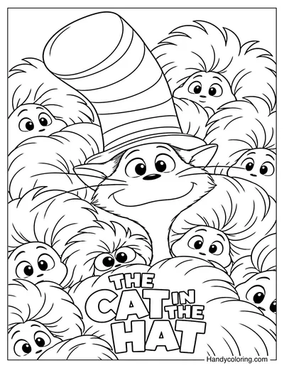 The Cat in the Hat Surrounded by the Things