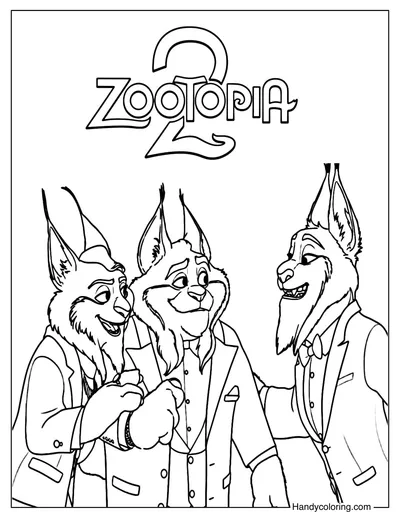 The Lynxley Family Coloring Page