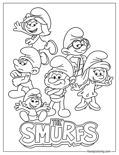 The Smurfs 2025 Coloring Page