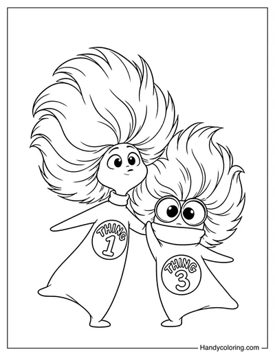 Thing 1 and Thing 3 Standing Together
