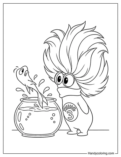 Thing 3 Watching the Fish Jump Out of the Bowl