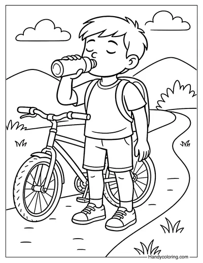 Thirsty Rider Coloring Page