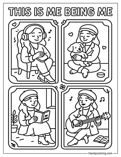 This Is Me Being Me Coloring Page