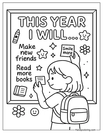 This Year I Will Coloring Page