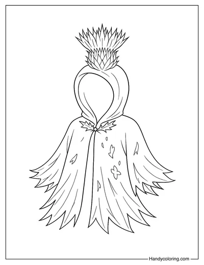 Thistle Crown Hood Coloring Page