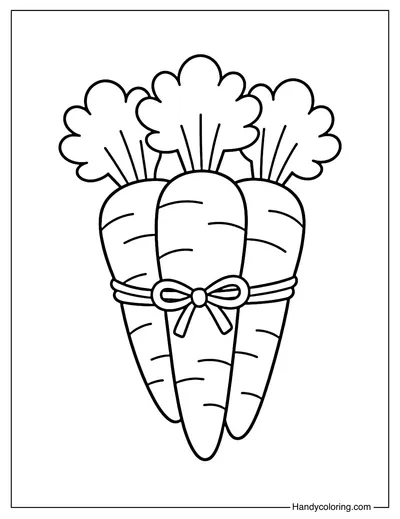 Three Carrots Tied With Ribbon
