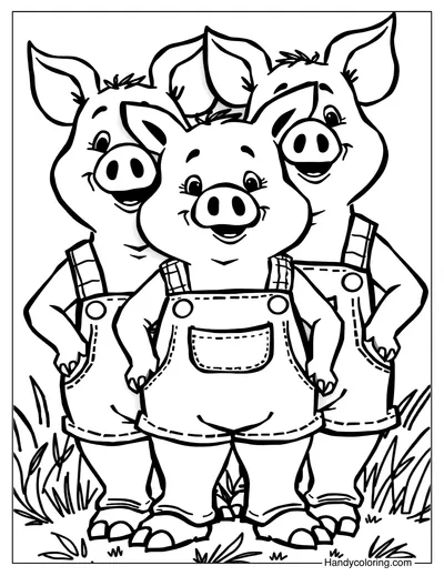 Three Little Pigs Coloring Page