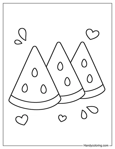 Three Watermelon Slices