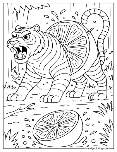 Tigroligre Frutonni Coloring Page