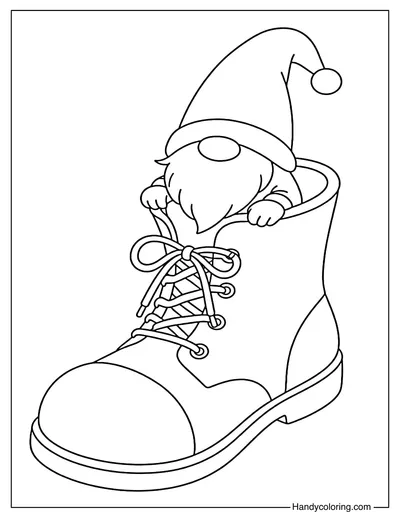 Tiny Gnome with Big Shoe