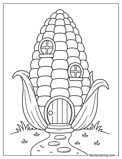 Tiny House Inside a Giant Corn Cob