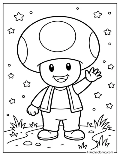 Toad Waving Happily
