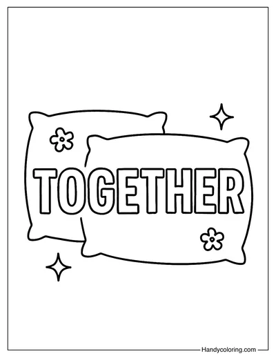 Together Blanket Fort Coloring Page